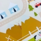 Preview: Rutschfester Kinderzimmerteppich mit Städtemuster in Beige
