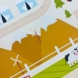 Preview: Rutschfester Kinderzimmerteppich mit Städtemuster in Beige
