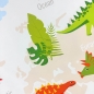 Preview: Kinderzimmerteppich Antirutsch mit Dinomuster in Beige