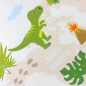 Preview: Kinderzimmerteppich Antirutsch mit Dinomuster in Beige