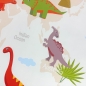 Preview: Kinderzimmerteppich Antirutsch mit Dinomuster in Beige