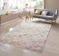 Preview: Teppich Marokkanisches Muster in beige rosa