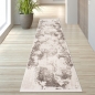 Preview: Moderner Vintage-Teppich für Wohnzimmer mit abstraktem Used-Look in Beige