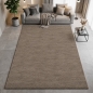 Preview: Pflegeleichter Kurzflor Teppich Taupe mit weicher Oberfläche