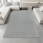 Preview: Teppich Grau Ornament Muster pflegeleicht aus recyceltem Material