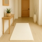 Preview: Weicher Shaggy Teppich in Creme – pflegeleichter Hochflor für jeden Wohnbereich