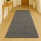 Preview: Weicher Shaggy Teppich in Grau – pflegeleichter Hochflor Teppich für alle Wohnräume