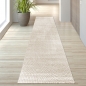 Preview: Moderner Teppich mit geometrischem Bogenmuster in stilvollem beige