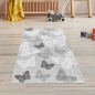 Preview: Teppich Babyzimmer Kinderzimmer Schmetterlingsmuster 3d Creme