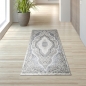 Preview: Designer Teppich Orient in Grau Silber Beige