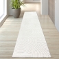 Preview: Eleganter Wohnzimmerteppich mit geometrischem Kreismuster in Creme