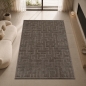 Preview: Teppich in Dunkelbraun pflegeleicht weich robust modern