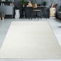 Preview: Designer Teppich Kurzflor mit Uni Design Creme