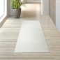 Preview: Designer Teppich Kurzflor mit Uni Design Creme