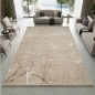 Preview: Designer Teppich Ästemuster in beige