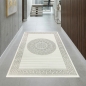 Preview: Glänzender Designer Teppich mit Orientalischem Muster in grau anthrazit