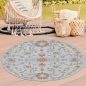 Preview: Outdoor-Teppich Blumenmuster Wohnzimmer Terrasse creme, multi