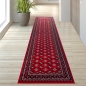 Preview: Teppich Rot geometrisches Muster pflegeleicht für Wohnbereiche