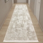 Preview: Teppich Used-Look pflegeleicht abstrakt in Beige