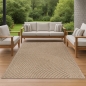 Preview: Teppich In- und Outdoor mit Wellenmuster vielseitig einsetzbar in Beige