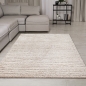 Preview: Praktischer Teppich Beige Linienmuster pflegeleicht für Wohnbereiche