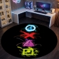 Preview: Gaming Teppich mit neonfarbigen Symbolen
