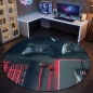 Preview: Gaming Teppich mit Konsole und Joystick Schwarz