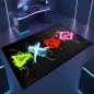 Preview: Gaming Teppich mit neonfarbigen Symbolen