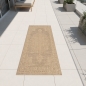 Preview: Pflegeleichter Teppich Beige für Wohnraum Balkon und Terrasse