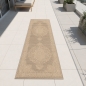 Preview: Pflegeleichter Teppich Beige für Wohnraum Balkon und Terrasse
