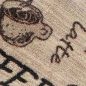 Preview: Teppich mit Schriftzug Coffee Cappuccino