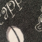 Preview: Teppich waschbar mit Coffee Schriftzug in schwarz