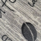 Preview: Teppich Küche mit Schriftzug Coffee in Sisal Optik in grau