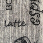 Preview: Teppich Küche mit Schriftzug Coffee in Sisal Optik in grau