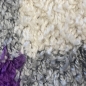 Preview: Weicher Shaggy Teppich Mehrfarbig Lila Grau Creme – moderner Hochflor Teppich flauschig pflegeleicht