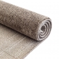 Preview: Pflegeleichter Kurzflor Teppich Taupe mit weicher Oberfläche