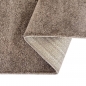Preview: Pflegeleichter Kurzflor Teppich Taupe mit weicher Oberfläche