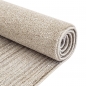 Preview: Pflegeleichter Kurzflor Teppich Creme Braun mit Rautenmuster