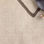 Preview: Pflegeleichter Kurzflor Teppich Creme Braun mit Rautenmuster