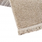 Preview: Pflegeleichter Kurzflor Teppich Creme Braun mit Rautenmuster