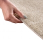 Preview: Pflegeleichter Kurzflor Teppich Beige mit dezentem Karomuster