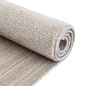 Preview: Pflegeleichter Kurzflor Teppich Beige mit dezentem Karomuster