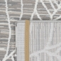 Preview: Recycle Teppich angenehm weich Blätterdesign in creme grau