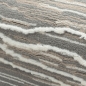 Preview: Recycle Teppich angenehm weich Blätterdesign in creme grau