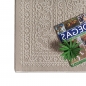 Preview: Teppich Taupe Ornament Muster pflegeleicht aus recyceltem Material