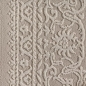 Preview: Teppich Taupe Ornament Muster pflegeleicht aus recyceltem Material