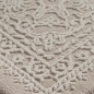 Preview: Teppich Taupe Ornament Muster pflegeleicht aus recyceltem Material