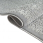 Preview: Teppich Grau Ornament Muster pflegeleicht aus recyceltem Material