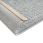 Preview: Teppich Grau Ornament Muster pflegeleicht aus recyceltem Material