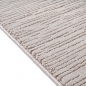 Preview: Moderner Teppich mit Struktur und Liniendesign pflegeleicht Beige